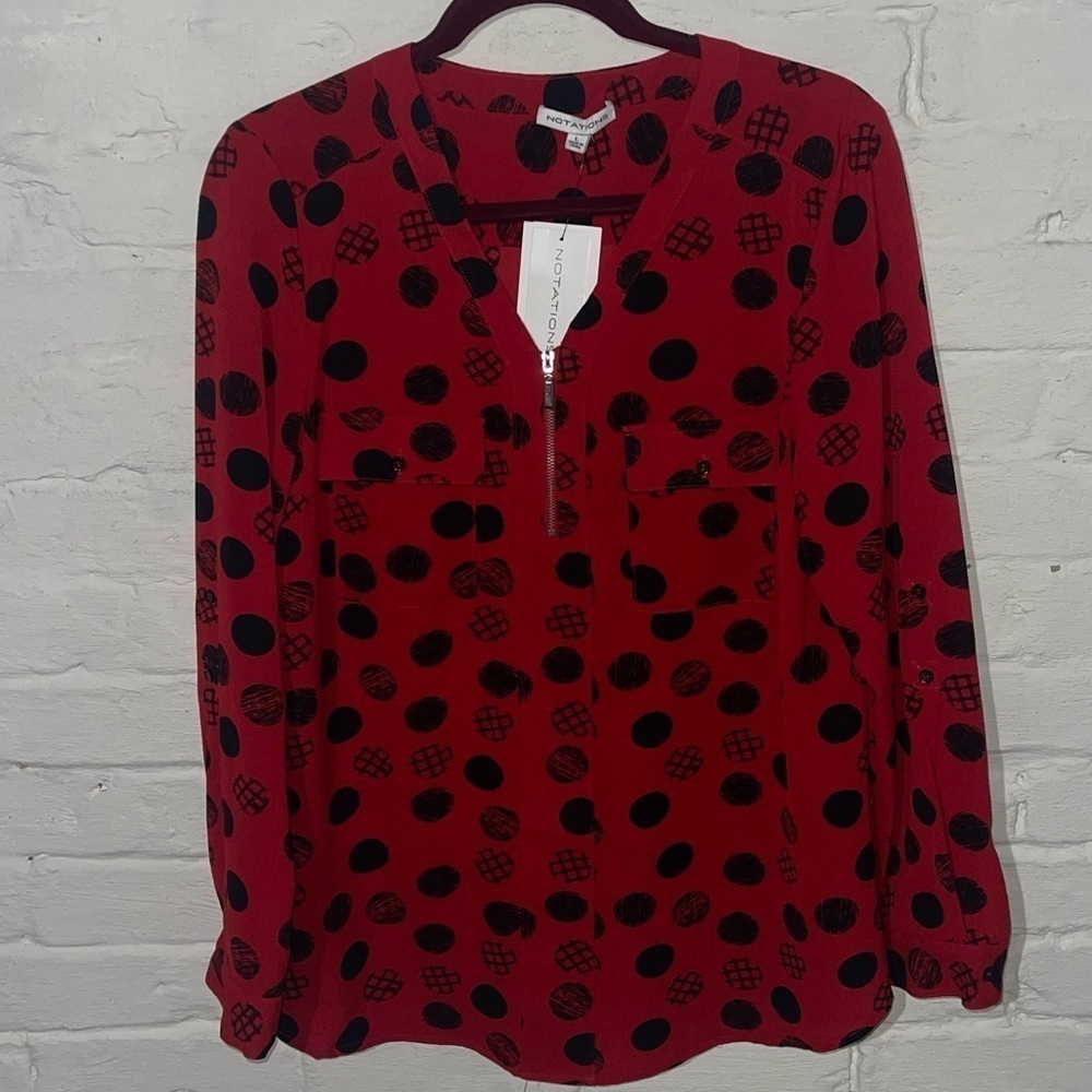 Notations Long-sleeved Blouse L